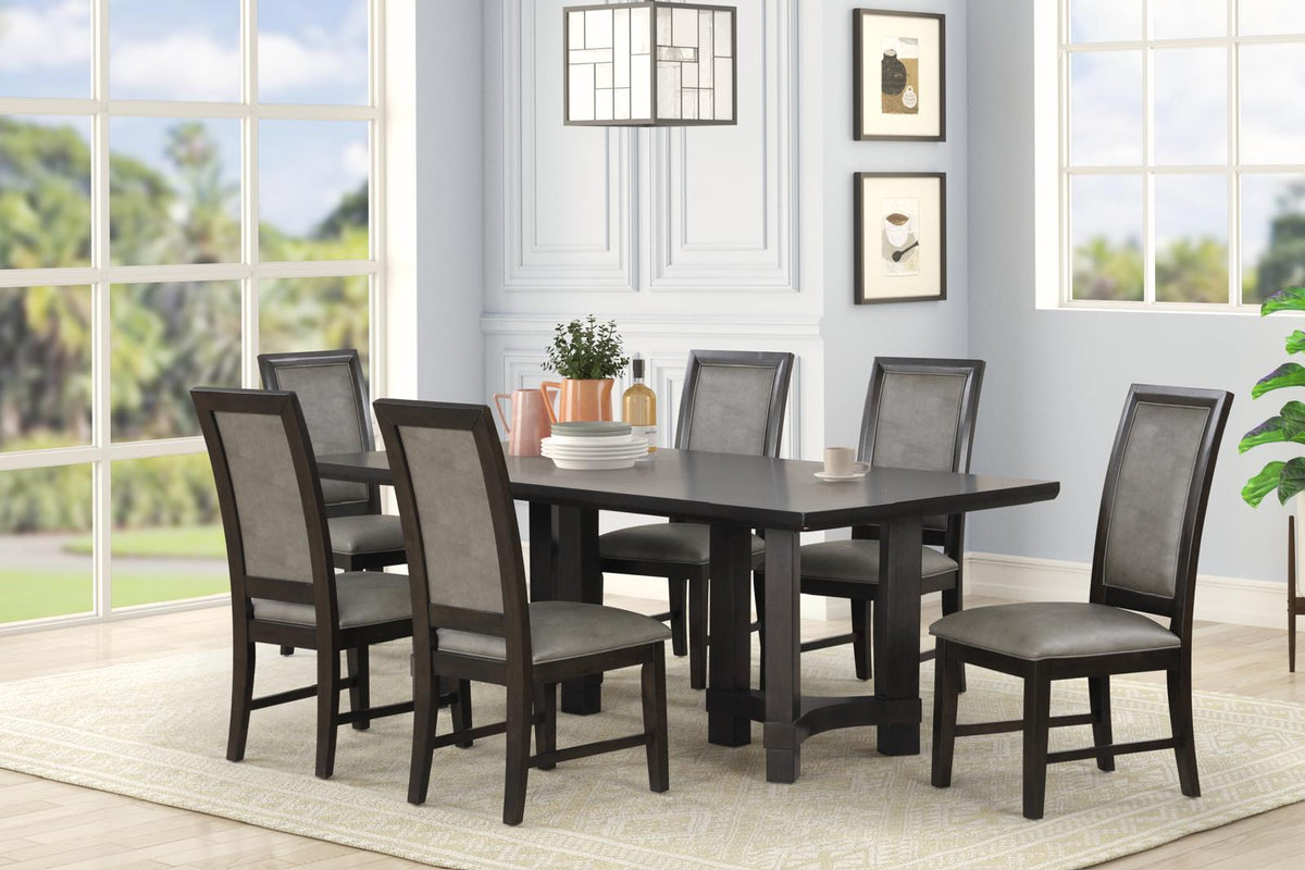 Cora Modern Dining Table + 6 Chairs Furniture Giant