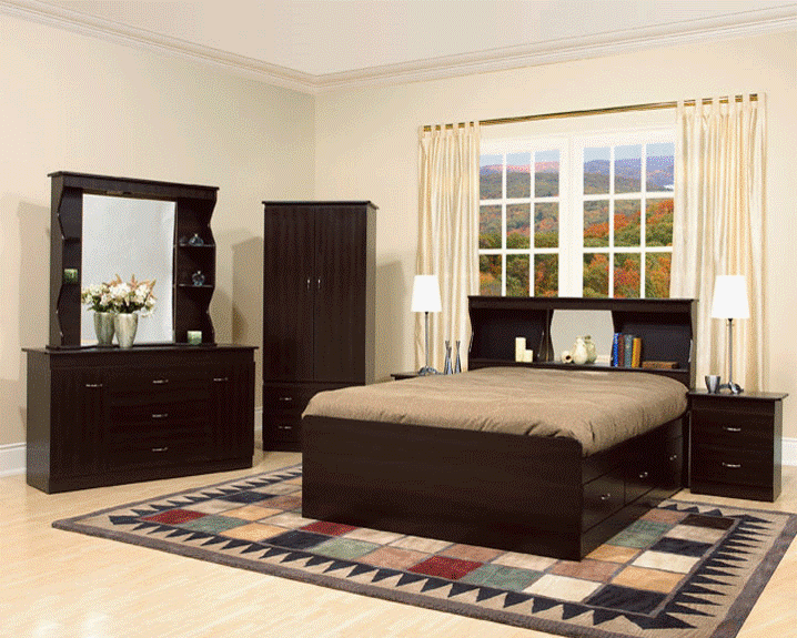 Aachal Oak Queen Storage Bedroom Set - NB68