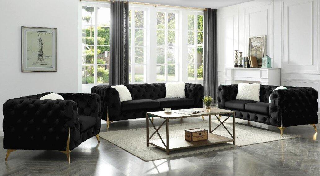 Modern Style Tufted 3 pcs Sofa Set