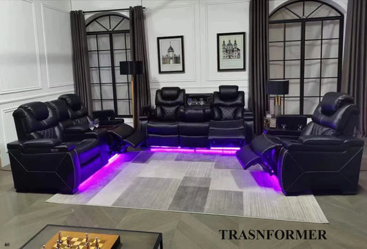 Transformer Power Recliner Sofa Set