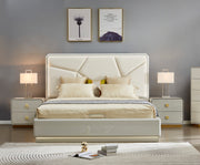 Modern White and Gold Bedroom Set - 2403