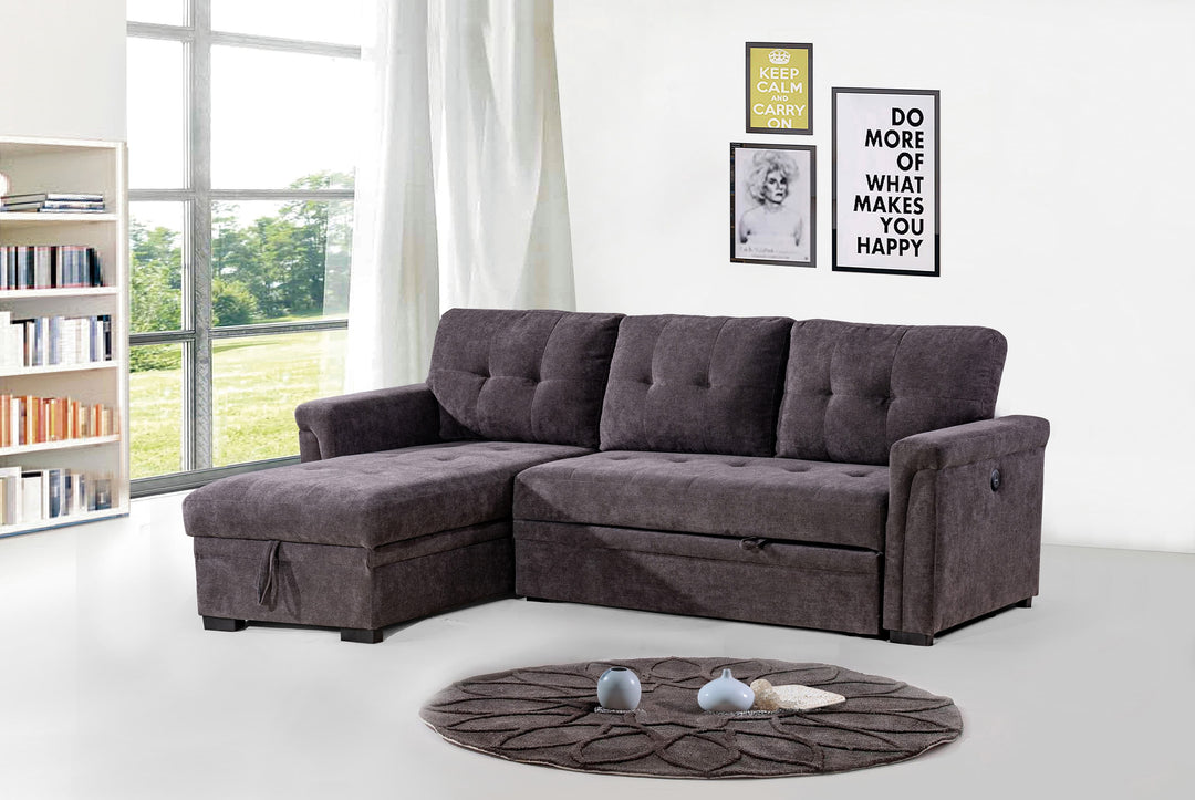 Reversible Sectional Sofa Bed with Storage