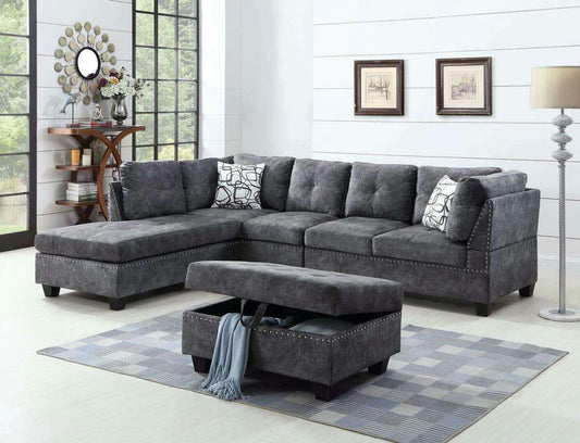 Sectional Sofa with Storage Ottoman - 7272