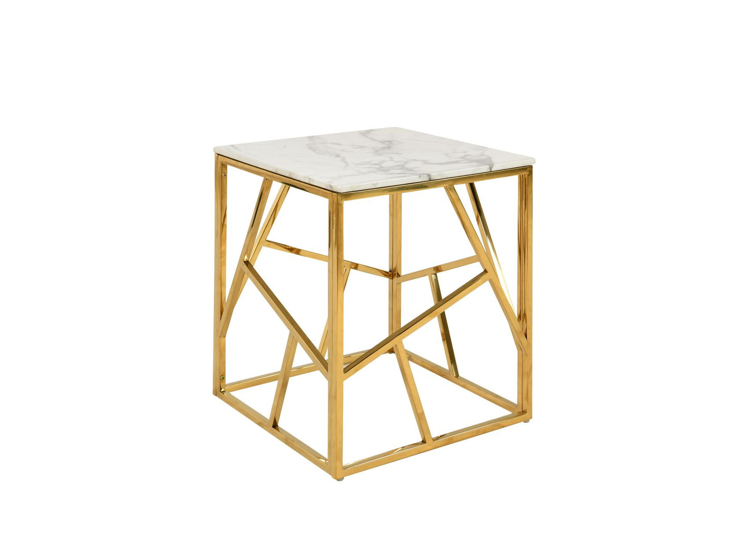 MARBLE TOP GOLD BASE - COFFEE TABLE - 0010