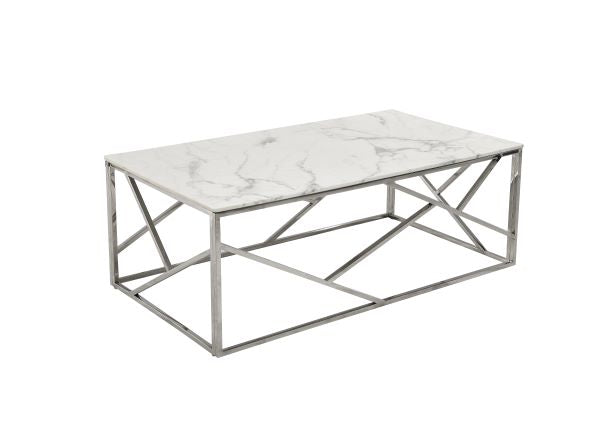 MARBLE TOP GOLD BASE - COFFEE TABLE - 0010