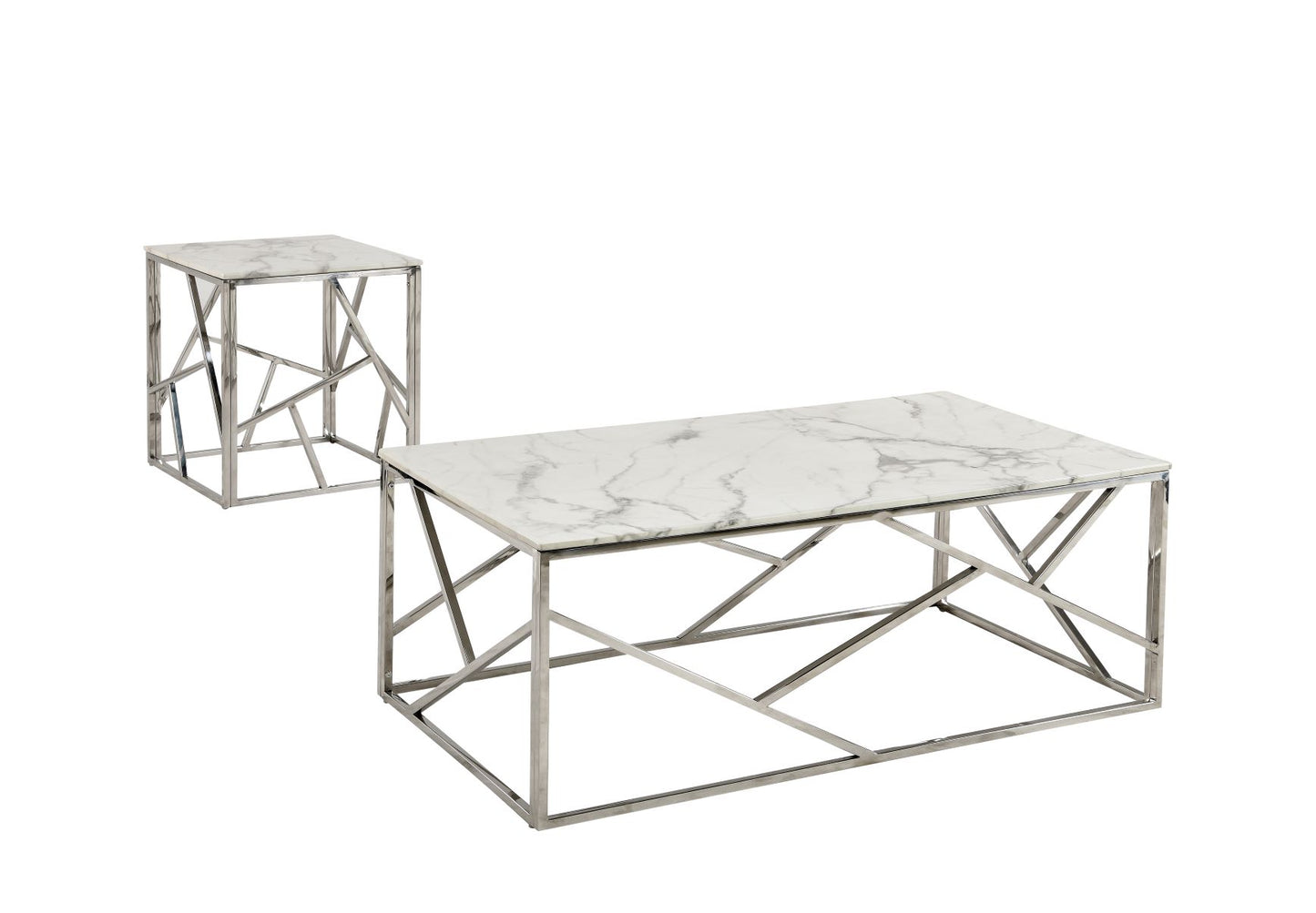 MARBLE TOP GOLD BASE - COFFEE TABLE - 0010