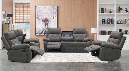 Manual Recliner Sofa + Loveseat with CUP Holders !! - MUNICH