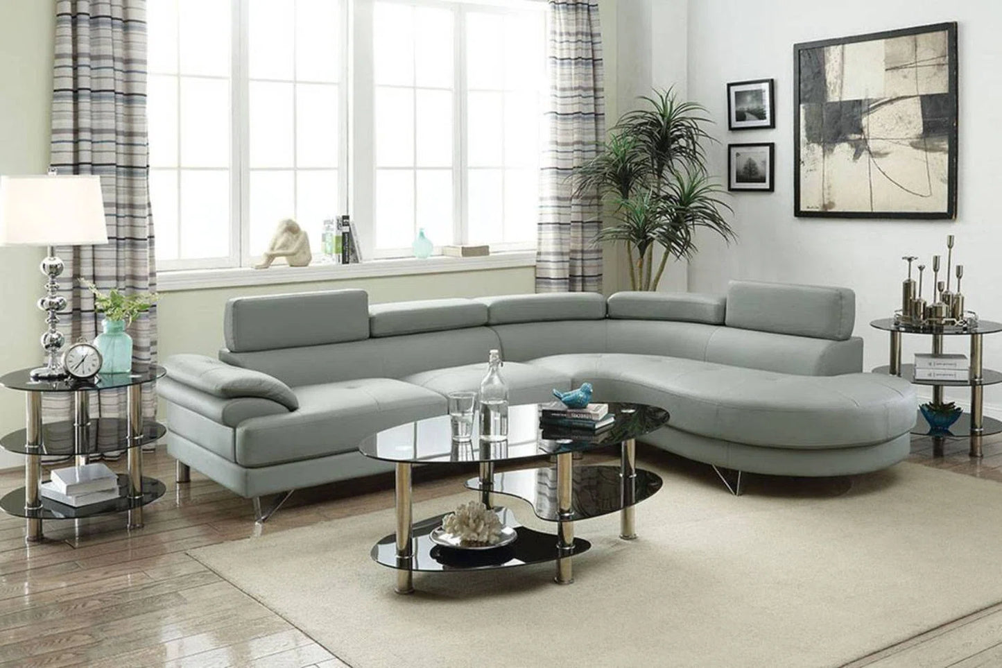 Leather Sectional Sofa - 2800