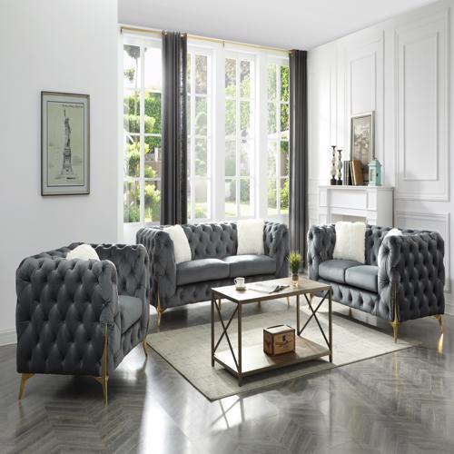 Modern Style Tufted 3 pcs Sofa Set