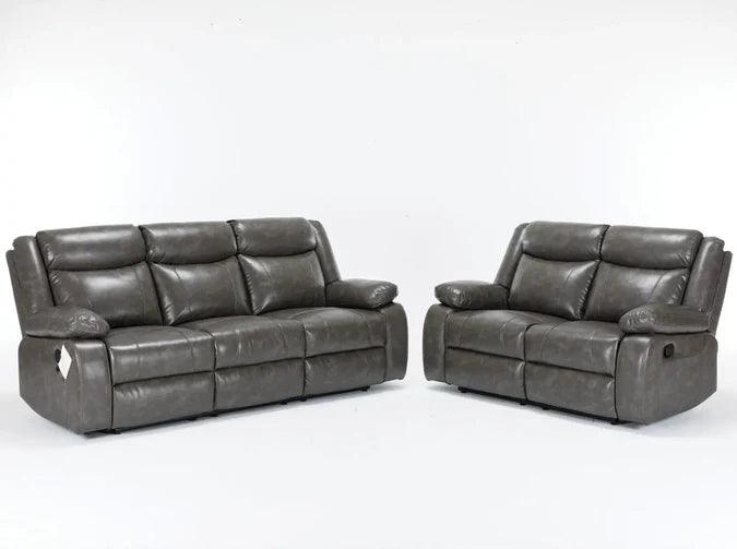 Salem Grey Motion Sofa and Loveseat Set - Furniture Empire